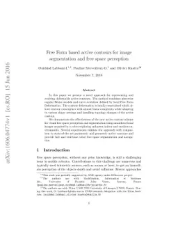 Free Form based active contours for image segmentation and free space
  perception