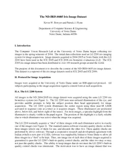 The ND-IRIS-0405 Iris Image Dataset