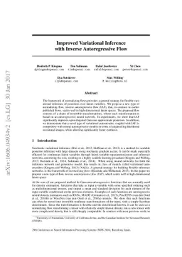 Improving Variational Inference with Inverse Autoregressive Flow