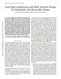 Joint Data Compression and MAC Protocol Design for Smartgrids with
  Renewable Energy