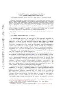 CLEAR: Covariant LEAst-square Re-fitting with applications to image
  restoration