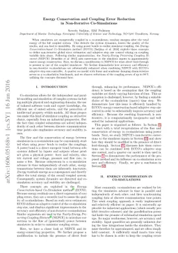 Energy Conservation and Coupling Error Reduction in Non-Iterative
  Co-Simulations