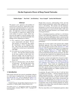 On the Expressive Power of Deep Neural Networks