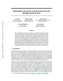 Exponential expressivity in deep neural networks through transient chaos