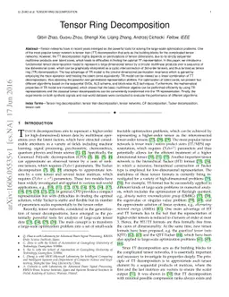 Tensor Ring Decomposition