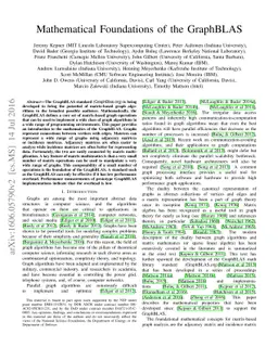 Mathematical Foundations of the GraphBLAS