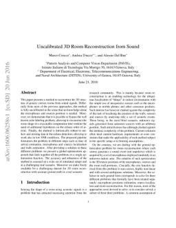 Uncalibrated 3D Room Reconstruction from Sound