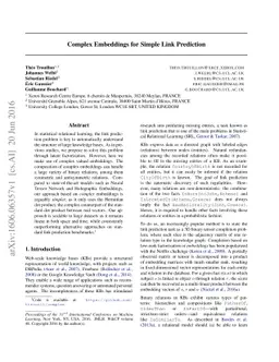 Complex Embeddings for Simple Link Prediction