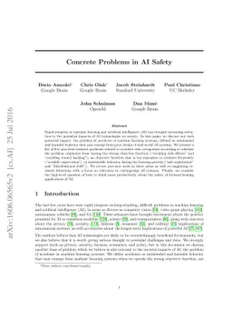 Concrete Problems in AI Safety