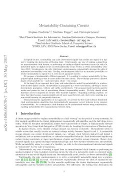 Metastability-Containing Circuits