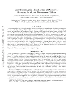 Crowdsourcing for Identification of Polyp-Free Segments in Virtual
  Colonoscopy Videos