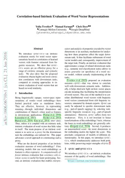 Correlation-based Intrinsic Evaluation of Word Vector Representations