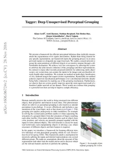Tagger: Deep Unsupervised Perceptual Grouping