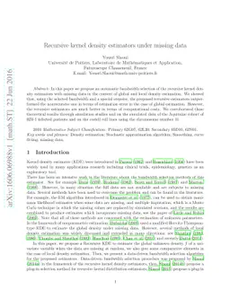 Recursive kernel density estimators under missing data