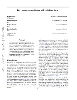Fast robustness quantification with variational Bayes