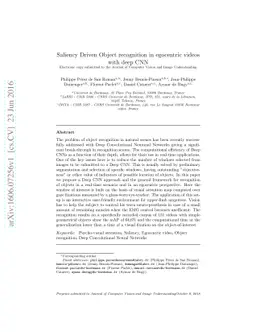 Saliency Driven Object recognition in egocentric videos with deep CNN