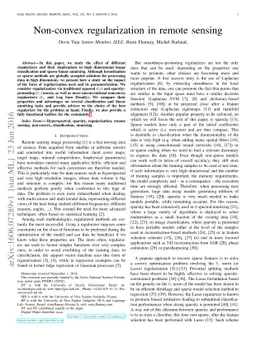 Non-convex regularization in remote sensing