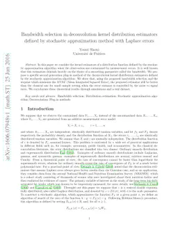 Bandwidth selection in deconvolution kernel distribution estimators
  defined by stochastic approximation method with Laplace errors