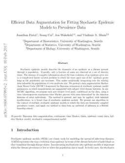 Efficient data augmentation for fitting stochastic epidemic models to
  prevalence data