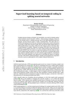Supervised learning based on temporal coding in spiking neural networks