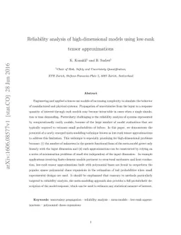 Reliability analysis of high-dimensional models using low-rank tensor
  approximations