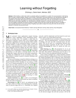 Learning without Forgetting