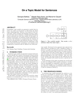 On a Topic Model for Sentences