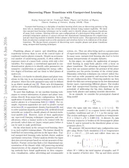 Discovering Phase Transitions with Unsupervised Learning