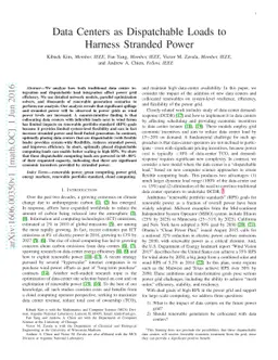 Data Centers as Dispatchable Loads to Harness Stranded Power