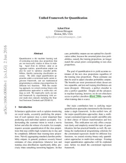 Unified Framework for Quantification