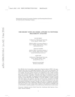 The belief noisy-or model applied to network reliability analysis