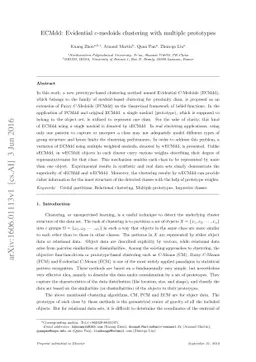 ECMdd: Evidential c-medoids clustering with multiple prototypes