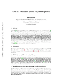 Grid-like structure is optimal for path integration