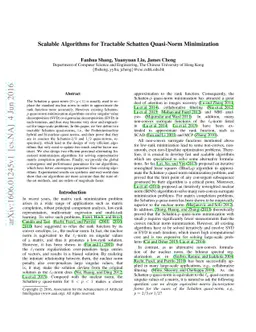 Scalable Algorithms for Tractable Schatten Quasi-Norm Minimization
