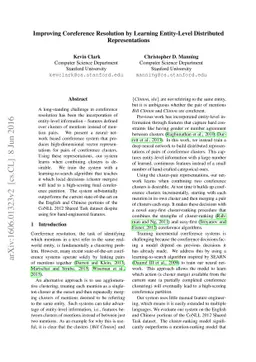 Improving Coreference Resolution by Learning Entity-Level Distributed
  Representations