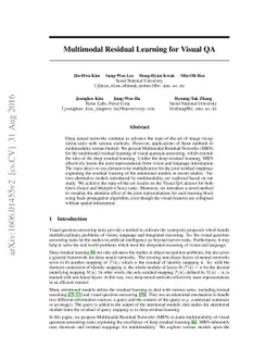 Multimodal Residual Learning for Visual QA