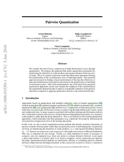 Pairwise Quantization