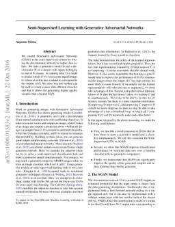 Semi-Supervised Learning with Generative Adversarial Networks