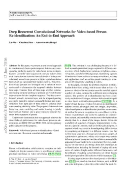 Deep Recurrent Convolutional Networks for Video-based Person
  Re-identification: An End-to-End Approach