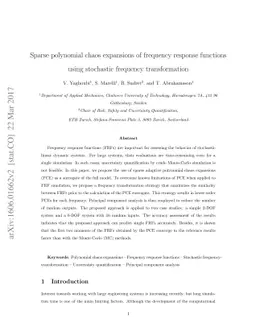 Sparse polynomial chaos expansions of frequency response functions using
  stochastic frequency transformation