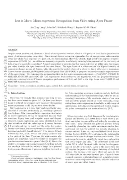 Less is More: Micro-expression Recognition from Video using Apex Frame