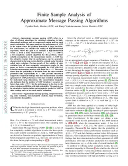 Finite Sample Analysis of Approximate Message Passing Algorithms