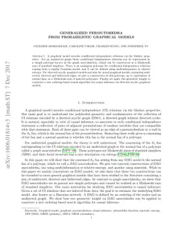 Generalized Permutohedra from Probabilistic Graphical Models