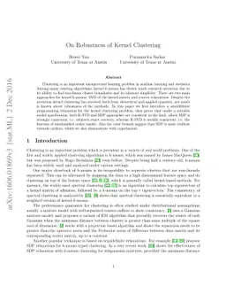On Robustness of Kernel Clustering