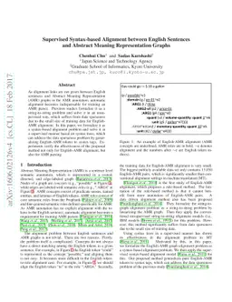 Supervised Syntax-based Alignment between English Sentences and Abstract
  Meaning Representation Graphs