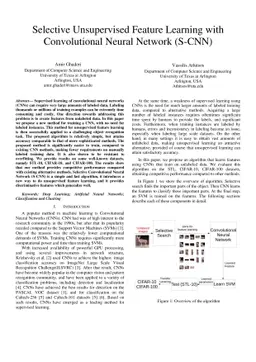 Selective Unsupervised Feature Learning with Convolutional Neural
  Network (S-CNN)