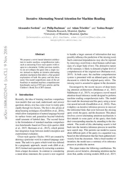 Iterative Alternating Neural Attention for Machine Reading