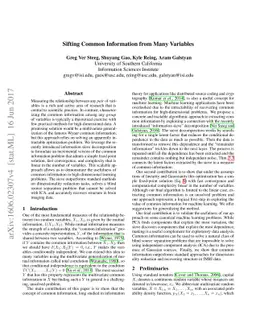 Sifting Common Information from Many Variables