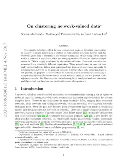 On clustering network-valued data