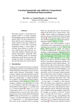 Learning Semantically and Additively Compositional Distributional
  Representations